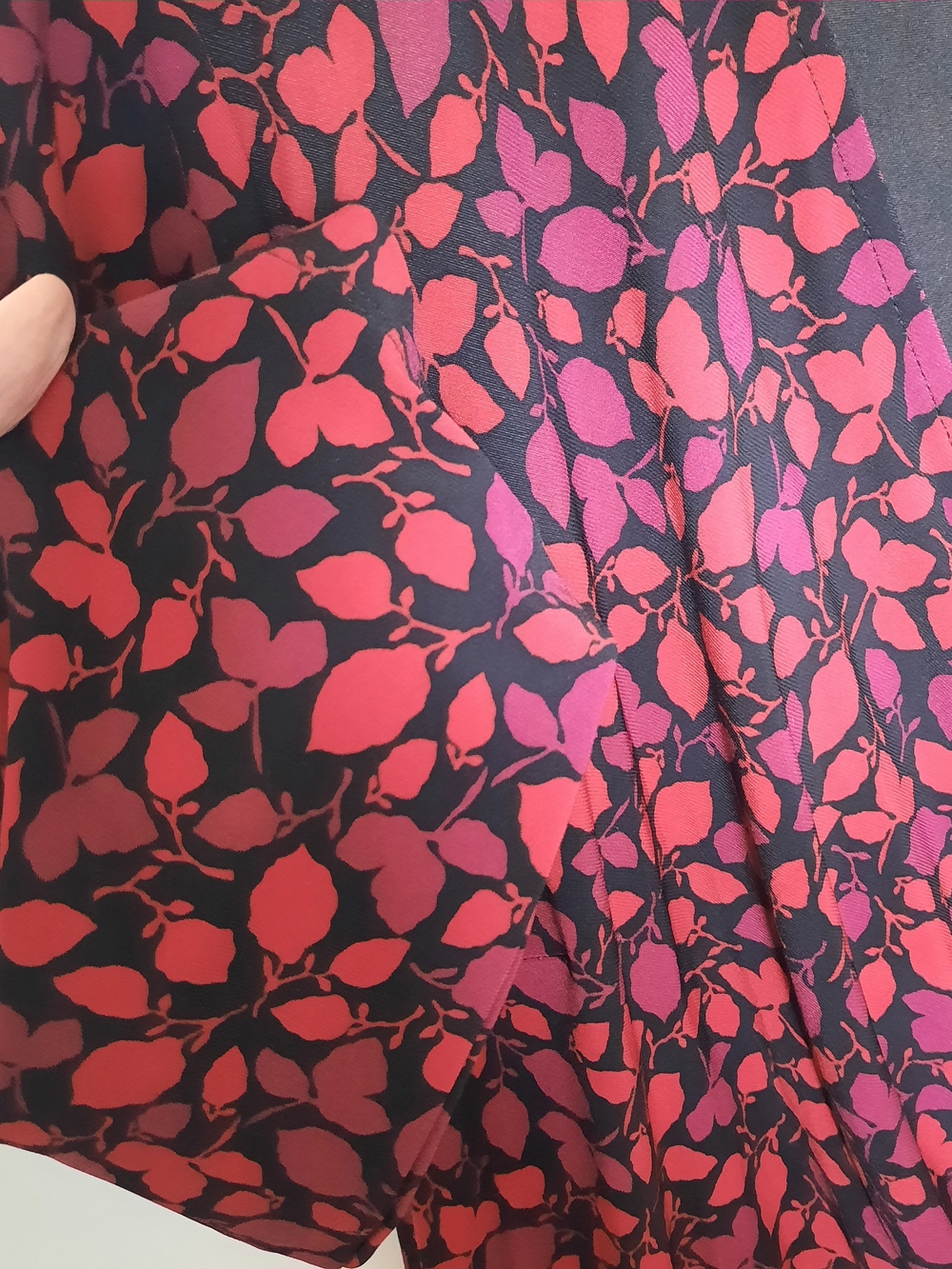 Anne Klein Floral And Heart Leaf-Print Wrap Midi Dress Size OX (14W) - Picture 5 of 5